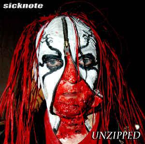 front cover detail sicknote album , unzipped