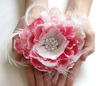 Pink Bridal Hair Flower a Best Seller