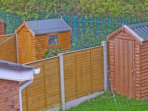 Domestic wooden tool sheds.