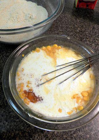 Honey Corn bread - Wet Ingredients