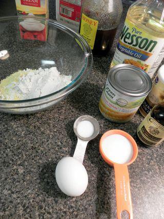 Honey Corn bread - Ingredients