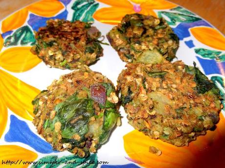 Oats and Spinach Cutlets