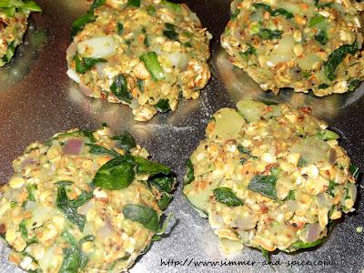 Oats and Spinach Cutlets