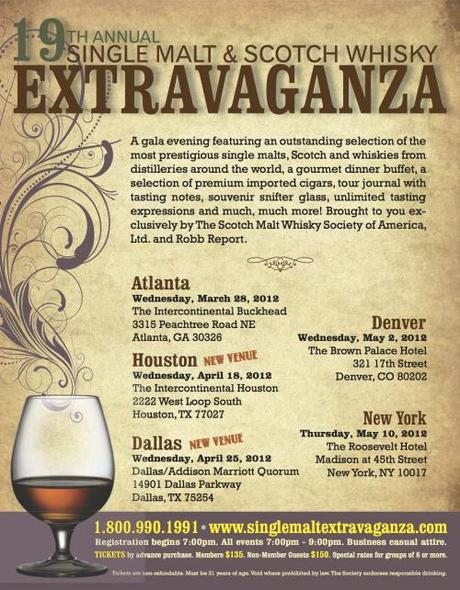 Booze News Flash: The 2012 Spring Single Malt & Scotch Whisky Extravaganza Dates + A Discount Code!