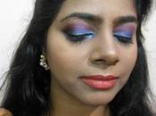 Blue Fuchsia Dramatic Eyes Warm Nude Lips Feat. Maybelline Color Show Lipstick Caramel