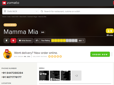 Restaurant Review: Mamma Mia Experienced Via @Zomato and @TinyOwl_App