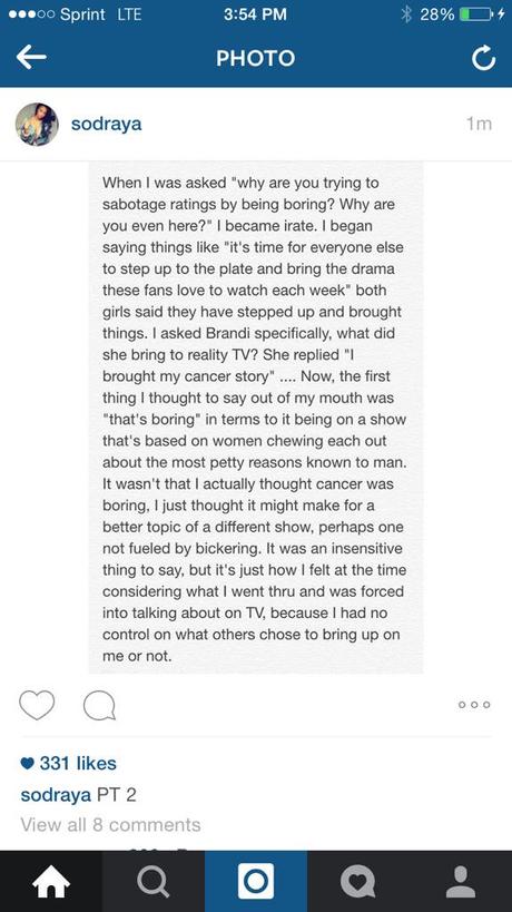 Draya’s Explains Her “Cancer is Boring” Comment #BBWLA