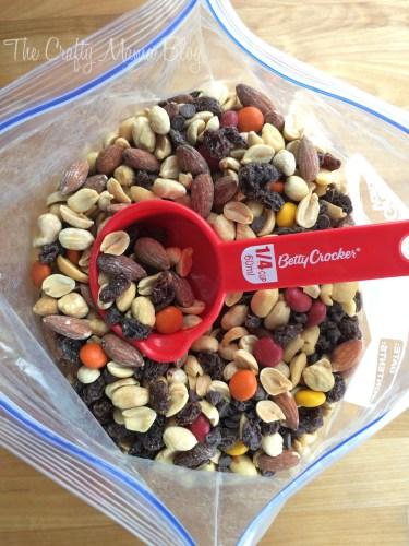 Keep a measuring cup in with trail mix and other snacks to keep portion sizes.