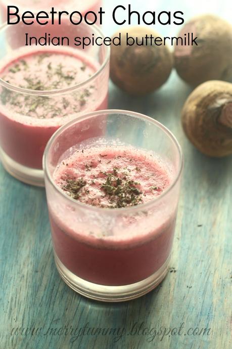 Beetroot Massala Chaas: Chakunder Ki Chaas: Indian Spiced Buttermilk