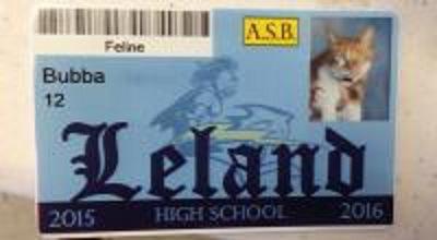 Bubba's Leland High student card