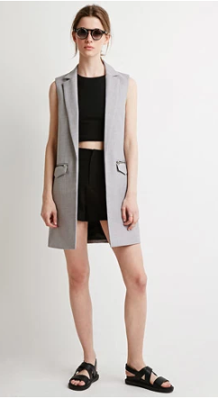 How to wear: Sleeveless Blazer/ Long Vest for Fall/Winter 2015