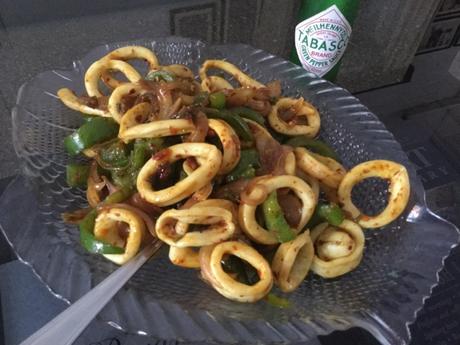 Stir fried Squid Rings