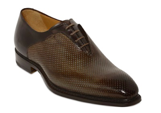 Laced And Lasered:  Francesco Benigno Laser-Cut Leather Oxford Lace-Ups