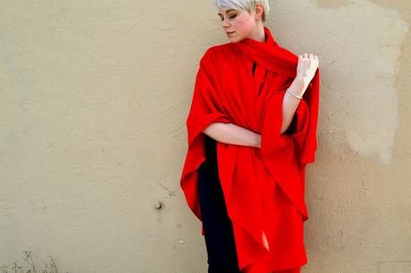 red, cape, cloak, shawl, fall fashion, autumn trends