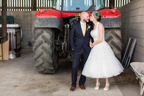 Barmbyfield Barn Wedding Photography Silly bride & groom portraits