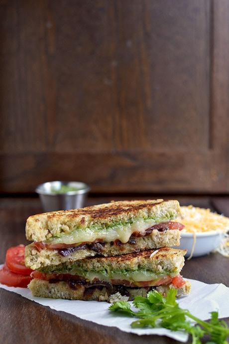 Vegetarian Grilled Cheese with Tomato Soup