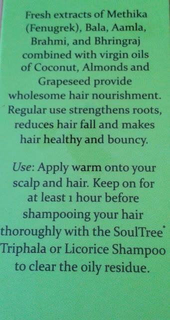 Soultree Hair Oil with Bhringraj & Methika Review