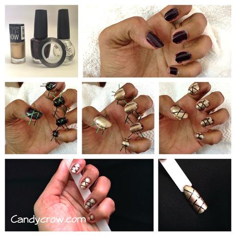 Easy Nail Art Tutorial With Stripping Nail Tape, easy nail art, step by step nail art