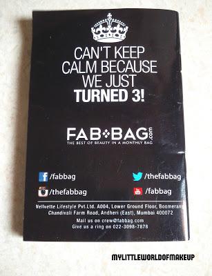 FAB BAG for September 2015 - 3rd Anniversary Special Review