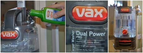 Vax Dual Power Pro Carpet Cleaner cleaning fluid