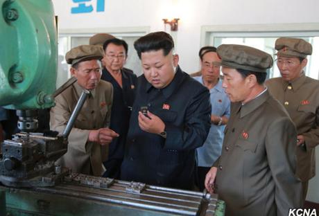 Kim Jong Un inspects products of the Sinu'iju Measuring Instruments Factory (Photo: KCNA).  