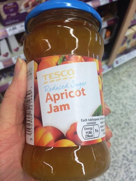 reduced sugar apricot jam from tesco for healthier low sugar cakes recipe