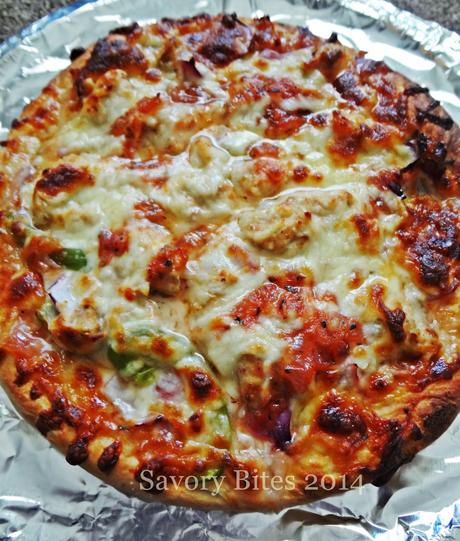 Homemade Chicken Tikka Pizza