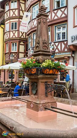 Beautiful old fountain in Wertheim, Germany