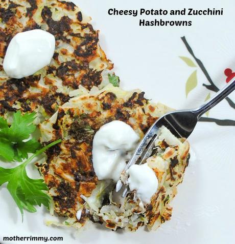 Cheesy Potato and Zucchini Hash Brown Patties