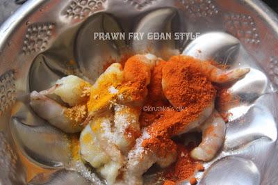 Prawn Fry Goan Style / Shrimp Chilli Fry