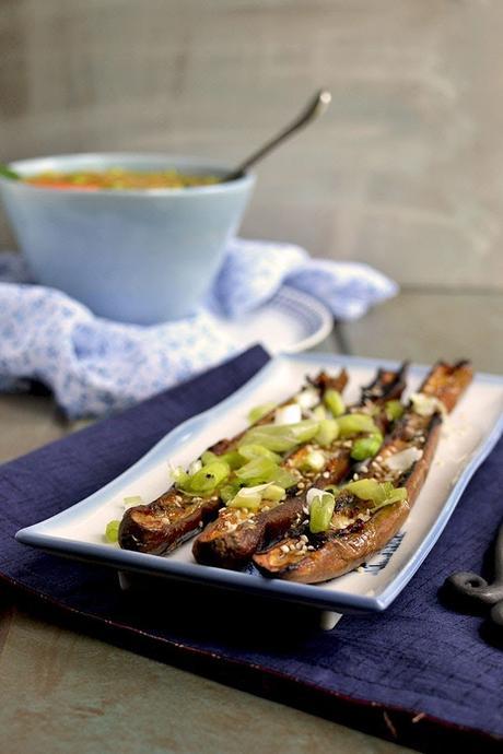 Japanese Eggplants broiled with Miso (Nasu Dengaku)