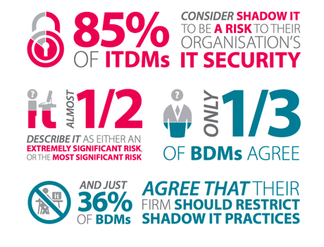 85 percent of ITDMs believe shadow IT presents a risk