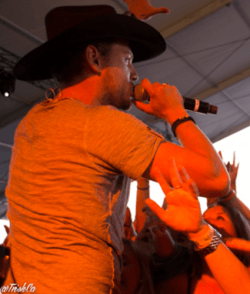 Brett Kissel in the crowd Boots and Hearts 2014