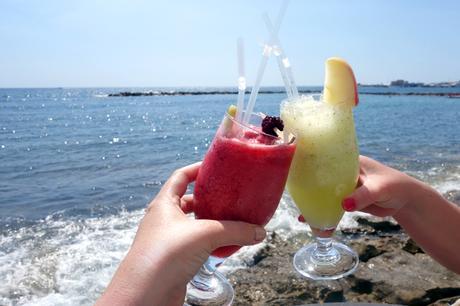 Fruit lemonades at Almyra, Cyprus