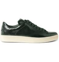 Laid-Back Luxe:  Tom Ford Leather Tennis Sneakers