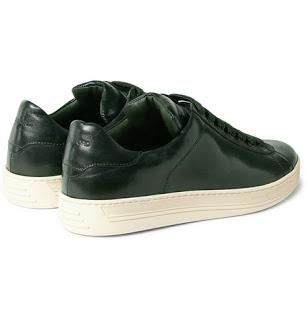 Laid-Back Luxe:  Tom Ford Leather Tennis Sneakers