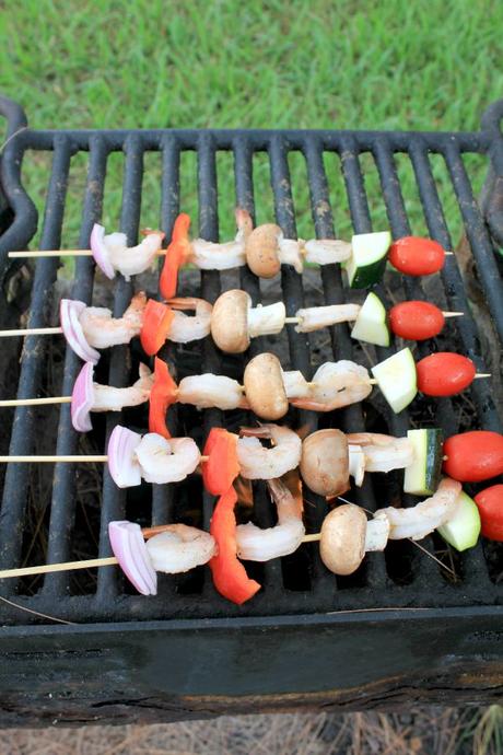 Habanero Shrimp and Veggie Skewers