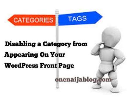 Disabling Category from Appearing On Your WordPress Front Page