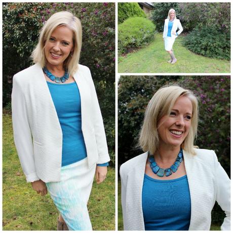White and blue outfit - inside out style blog