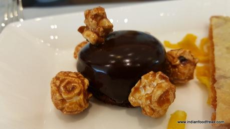 Chocolate Mousse with Salted caramel popcorn