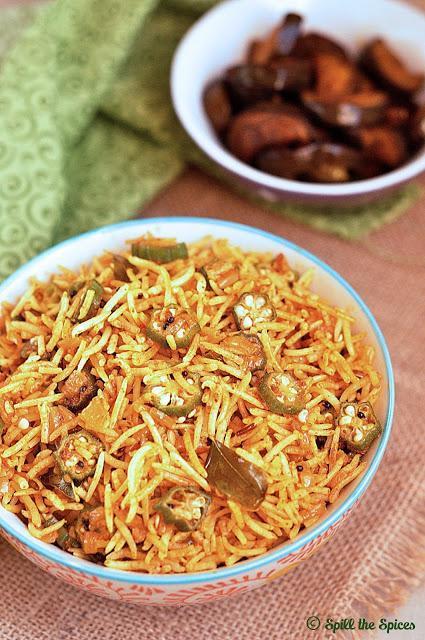 Vendakkai Sadam | Bhindi Rice | Spicy Okra Rice