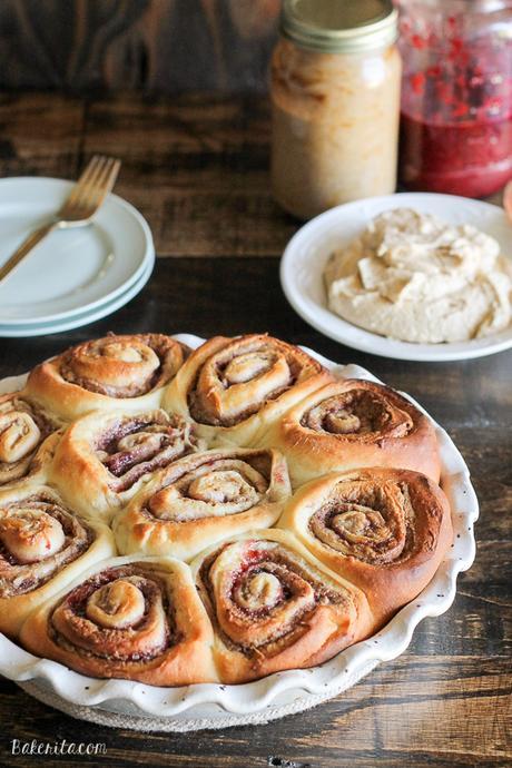These Peanut Butter & Jelly Cinnamon Rolls are a delicious twist on a classic breakfast treat. These cinnamon rolls are filled with peanut butter and jelly and topped with a peanut butter cream cheese frosting. This will be the best PB&J you've ever had! These Peanut Butter & Jelly Cinnamon Rolls are a delicious twist on a classic breakfast treat. These cinnamon rolls are filled with peanut butter and jelly and topped with a peanut butter cream cheese frosting. This will be the best PB&J you've ever had!