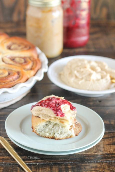 These Peanut Butter & Jelly Cinnamon Rolls are a delicious twist on a classic breakfast treat. These cinnamon rolls are filled with peanut butter and jelly and topped with a peanut butter cream cheese frosting. This will be the best PB&J you've ever had! These Peanut Butter & Jelly Cinnamon Rolls are a delicious twist on a classic breakfast treat. These cinnamon rolls are filled with peanut butter and jelly and topped with a peanut butter cream cheese frosting. This will be the best PB&J you've ever had!