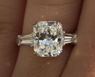 cdotc's 3 Carat Radiant Engagement Ring (Top View) - image by cdotc