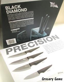 Edge of Belgravia Black Diamond Knife Block & Precision Chef Knife Set
