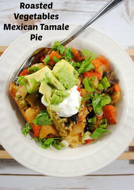 Mexican Tamale Pie with Nutty Roasted Vegetables and Black Beans