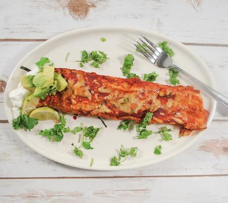 Spicy Mexican Roasted Vegetable Enchiladas