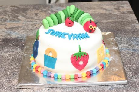 Hungry Caterpillar Rainbow Cake