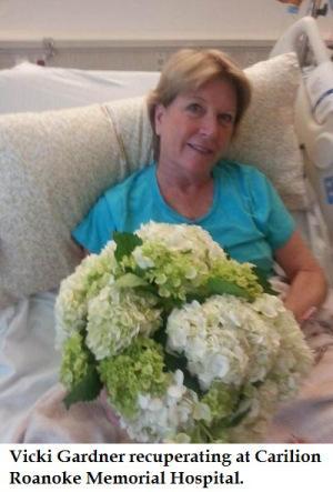 Vicki Gardner in hospital