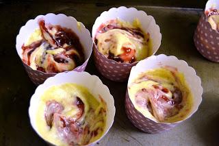 Limoncello and Raspberry Jam Swirl Cupcakes